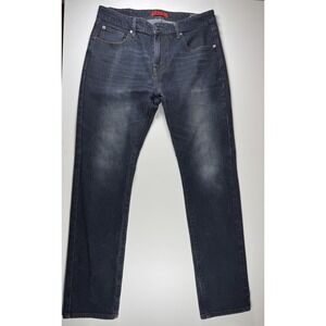 MBX Jeans Mens 34x30 Slim Tapered Fit 5-Pocket Stretch Flex Dark Wash Denim Blue